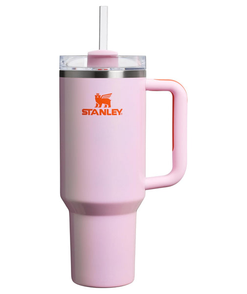 Stanley Quencher H2.0 Tumbler with Handle and Straw 40 oz | Flowstate 3-Position Lid | Cup Holder Compatible for Travel | Insulated Stainless Steel Cup | BPA-Free | Rose Petal Shimmer
