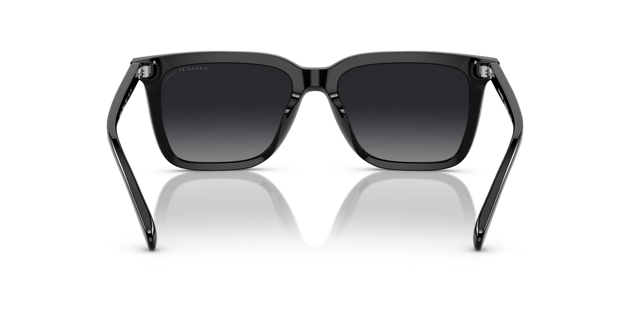 COACH HC8385U Universal Fit Sunglasses, Black/Grey Gradient Polarized, 54 mm