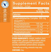 Thumbnail for Phosphatidylserine Complex 500mg Softgel – Supports Healthy Brain Cognitive Function, Promotes Memory, Focus Brain Activity – 500mg of SharpPS™,Branded Ingredient (90 Softgels) by The Vitamin Shoppe