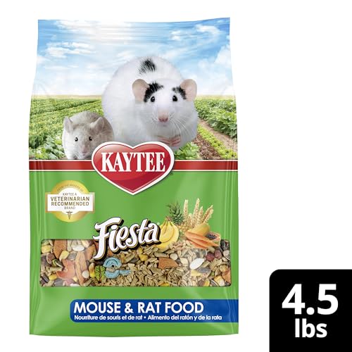 Kaytee Fiesta Mouse & Rat Food, Nutritious and Fun Blend, Supports Dental Health and Digestion, 4.5 pounds