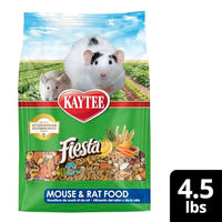 Thumbnail for Kaytee Fiesta Mouse & Rat Food, Nutritious and Fun Blend, Supports Dental Health and Digestion, 4.5 pounds