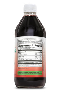 Thumbnail for Dynamic Health 100% Unsweetened Pure Organic Certified Tart Cherry Juice Concentrate, 16-Ounce Glass Bottle