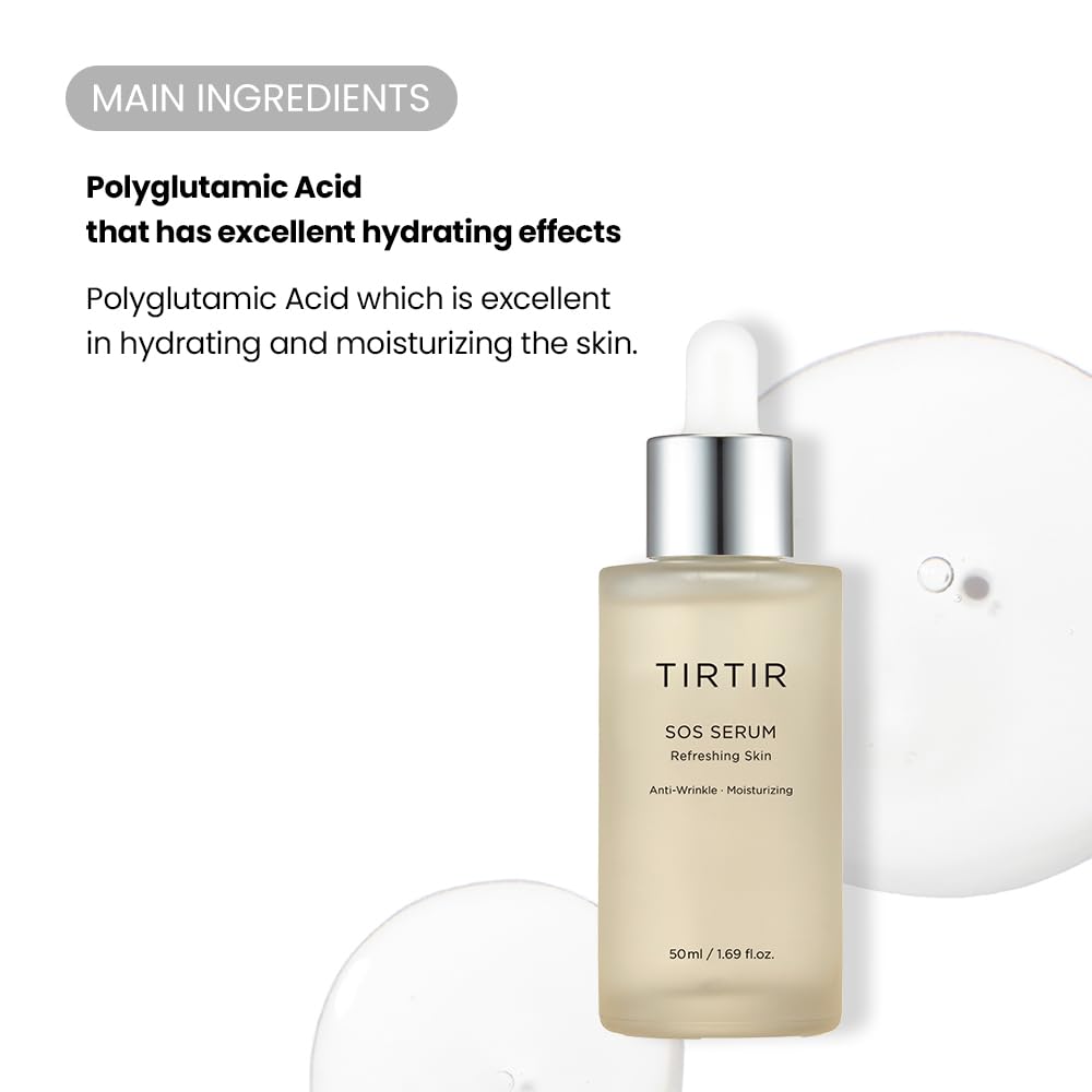 TIRTIR Daily Hydration Set - Milk Skin Toner + SOS Serum, Rice Bran Extract, Chamomile, Radiant Glow | Fragrance Free, Mineral Oil Free, Fungal Acne Safe…