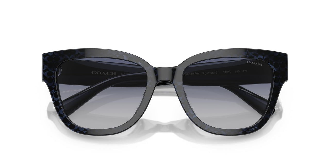 Coach Sunglasses HC 8379 U 57654L Cl920 Sapphire Pearl Signature