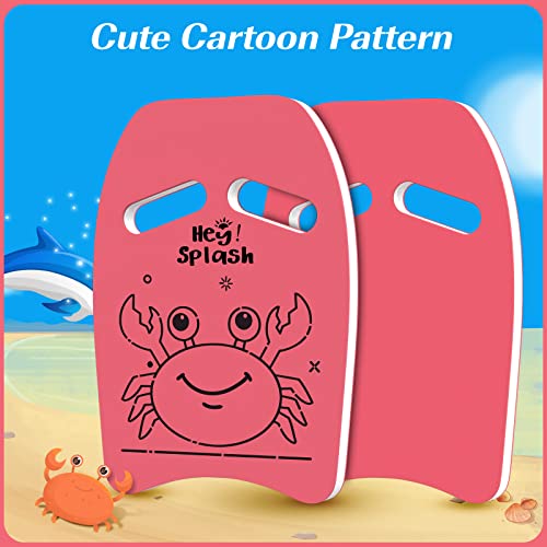 HeySplash Swim Kickboard for Kids, Swimming Kickboard Cute Pattern Swim Training Aid for Children, Pool Exercise Equipments for Beginning Swimmers Safety Swim Board Auxiliary, Rose Red