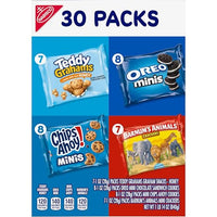 Thumbnail for Nabisco Team Favorites Variety Pack, OREO Mini, CHIPS AHOY! Mini, Teddy Grahams Honey & Barnum's Animal Crackers, 30 Snack Packs
