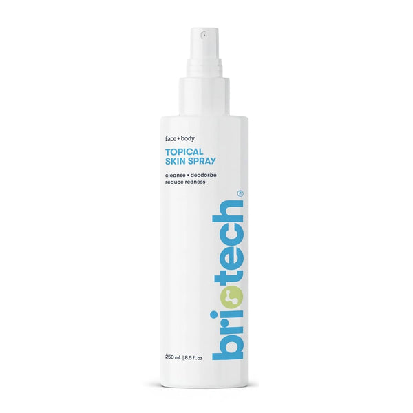 BRIOTECH Topical Skin Spray, Hypochlorous Acid Spray for Sensitive Skin, HOCl Facial Mist, Full Body Support Against Irritation, Calm Redness, Soothe Foot & Scalp, 8.5 oz (1 Pack)