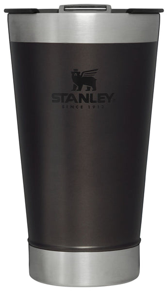 Stanley Stay-Chill Beer Pint 16 oz | Wide Mouth Lid | Built-in Bottle Opener | Beer Tumbler Cup | Insulated Stainless Steel Pint Glass | BPA-Free | Charcoal Glow