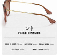 Thumbnail for Ray-Ban RB4171 ERIKA CLASSIC Phantos Shaped Non-Polarized Sunglasses for Women – Includes Official RAYBAN Eyewear Kit – Ideal Formal & Casual Wear Sunglasses – Gradient Brown Lens