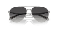 Thumbnail for COACH Women's HC7169 Aviator Sunglasses, Shiny Silver/Grey Gradient, 57 mm