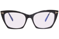 Thumbnail for Tom Ford FT 5709-B BLUE BLOCK Shiny Black 54/17/140 women Eyewear Frame