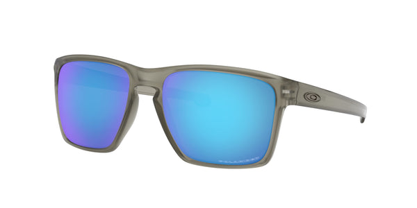Oakley Men's Sliver Xl 0OO9341 Polarized Iridium Rectangular Sunglasses, MATTE GREY INK, 57 mm