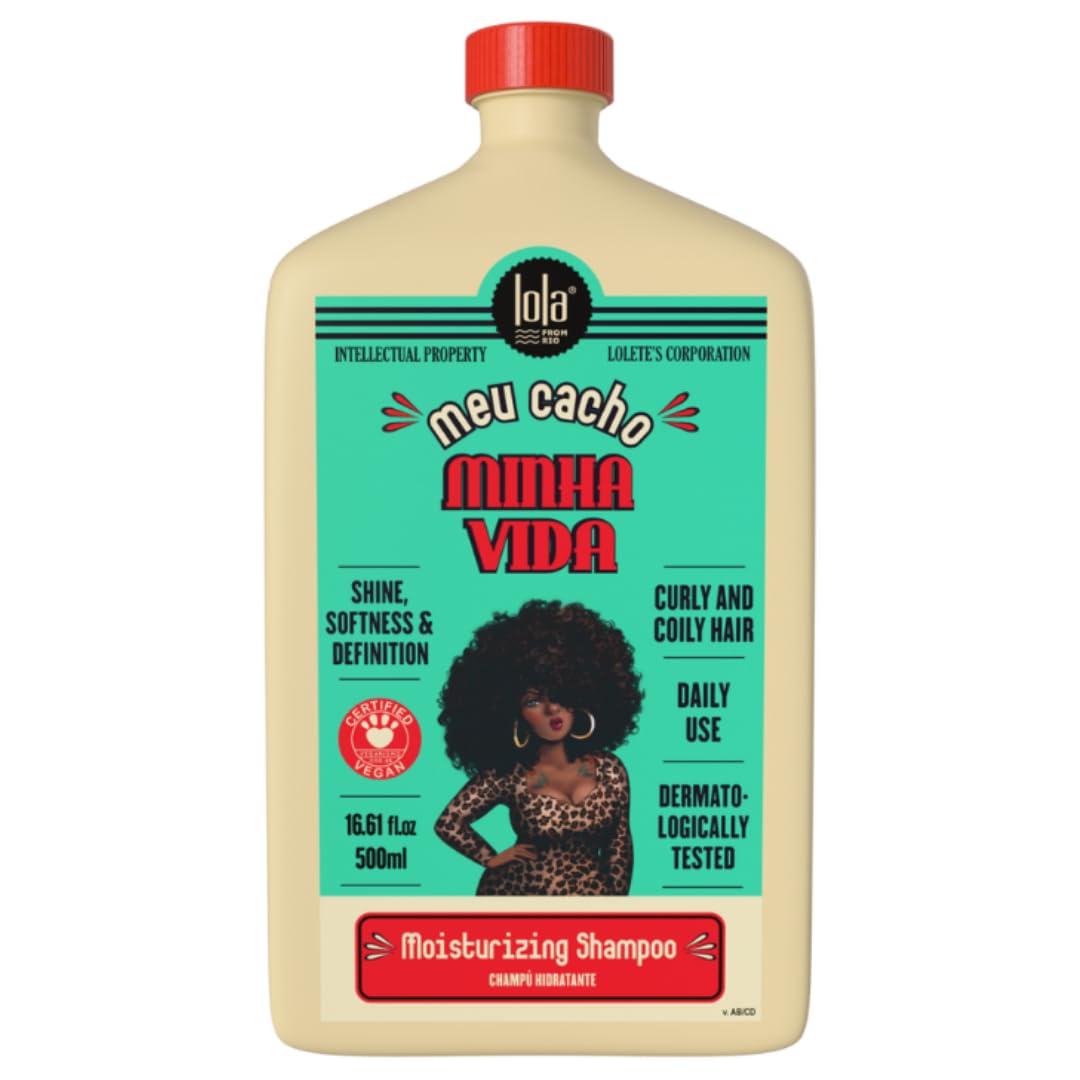 Lola From Rio - Meu Cacho Minha Vida - Hydrating Shampoo For Defined, Soft, Vibrant Curls, Nourishing, Mousturizing, Paraben, Sulfate-free 16.9 Fl Oz