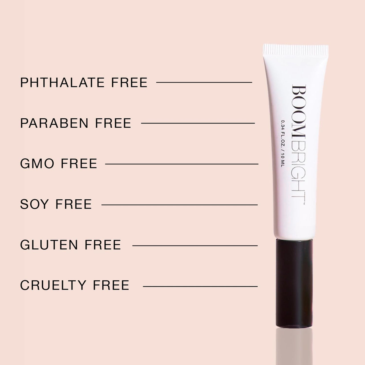 BOOM! Bright Pro Age Mascara - BOOM! by Cindy Joseph Lengthening & Strengthening Hypoallergenic Mascara for Older Mature Women w/Sensitive Eyes (Black)