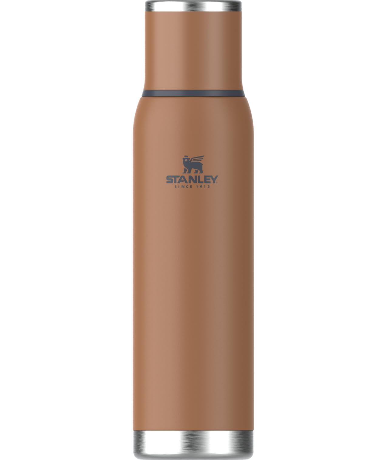 Stanley Adventure-To-Go Vacuum Bottle 1.4 qt | Wide Mouth with Leakproof Cup Lid | Keep Drinks Hot or Cold | Packable for Travel | Insulated Stainless Steel Thermos | BPA-Free | Toast