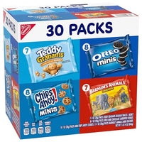Thumbnail for Nabisco Team Favorites Variety Pack, OREO Mini, CHIPS AHOY! Mini, Teddy Grahams Honey & Barnum's Animal Crackers, 30 Snack Packs