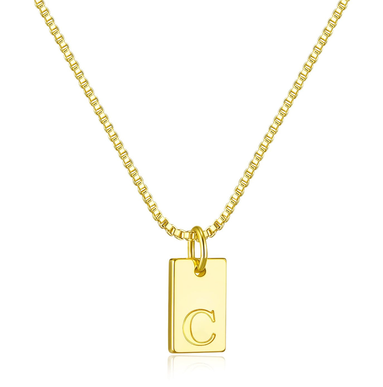 Initial Necklaces for Women 14K Gold Plated Letter Necklace Dainty Name Pendant Necklace Personalized Christmas Gifts for Women Trendy Gold Jewelry