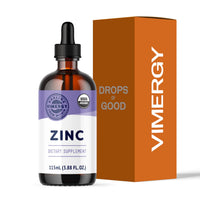 Thumbnail for VIMERGY USDA Organic Zinc Supplements for Women & Men (7.5mg Liquid Zinc Per Serving) Fast-Absorbing Immune Support, Promotes Healthy Bones & Skin, Vegan, Up to 57 Servings (115 mL)