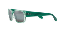 Thumbnail for Ray-Ban Unisex RB4388 Square Sunglasses, Transparent Green/Blue Polarized, 58 mm