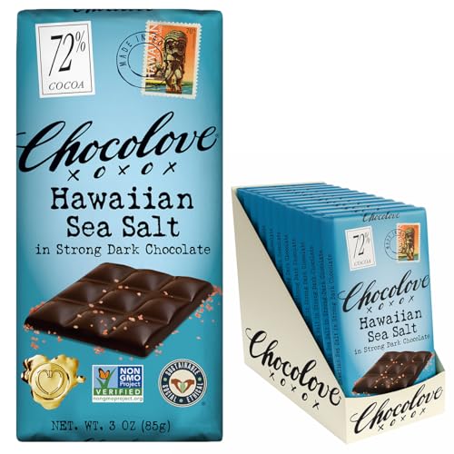 Image 1 of Default Title for the product Chocolove Hawaiian Sea Salt Dark Chocolate Bars 3.2 oz Bar (12 Pack)