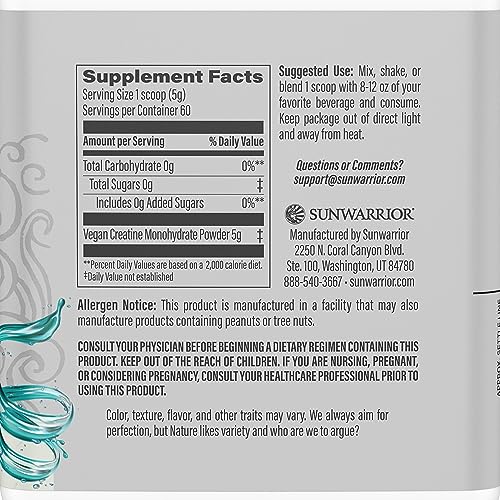 Creatine Monohydrate Powder Micronized PreWorkout Recovery Supplement | Support Muscle Building Strength Training Cognition | Vegan & Keto Friendly Easily Mixes (60 Serving) Unflavored Active Creatine