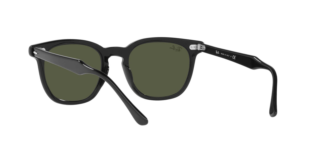 Ray-Ban RB2298 Hawkeye Square Sunglasses, Black/Green, 50 mm