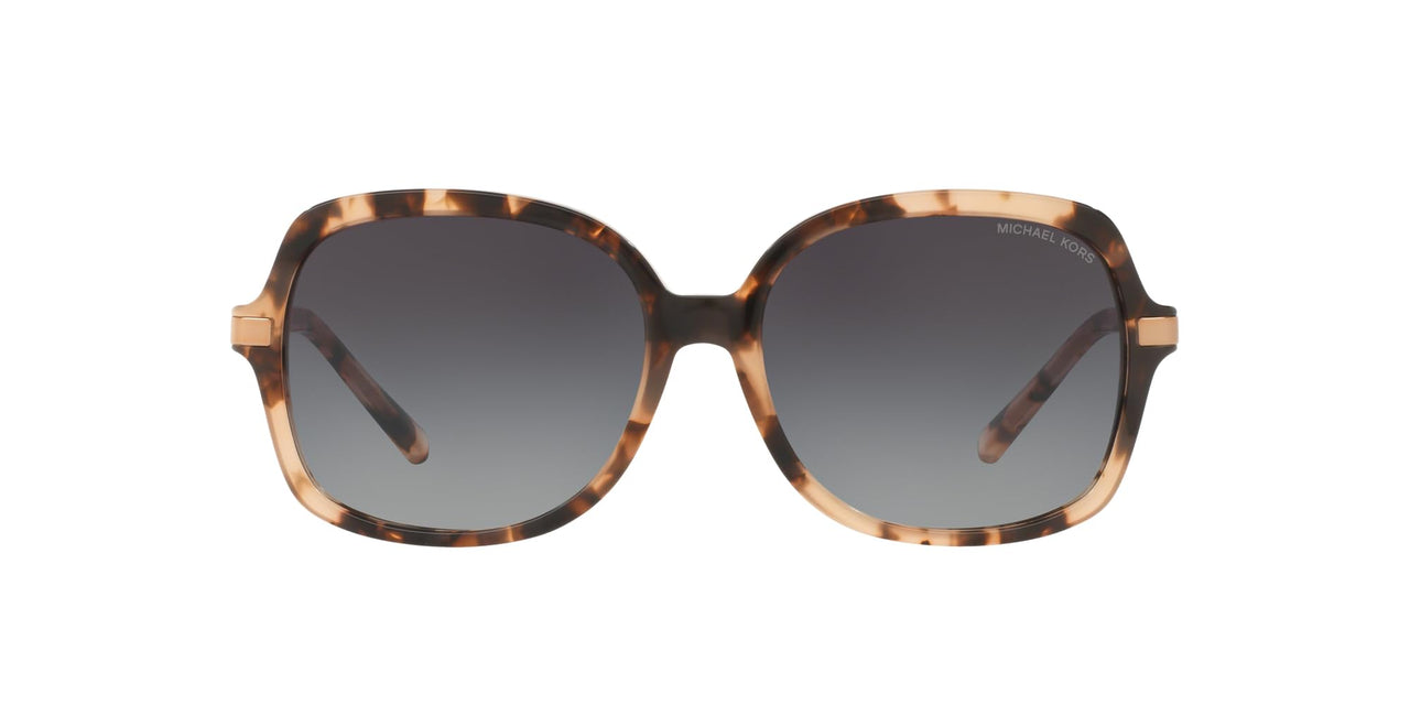 Michael Kors MK2024 Adrianna II Sunglasses, Pink Tortoise/Light Grey Gradient, 57 mm