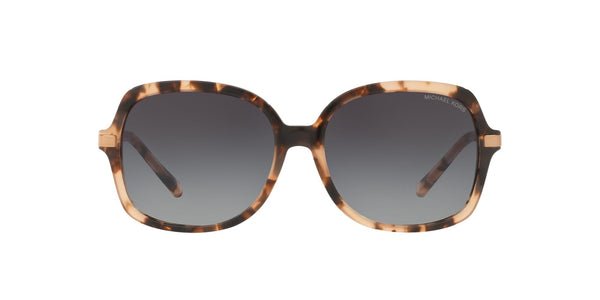 Michael Kors MK2024 Adrianna II Sunglasses, Pink Tortoise/Light Grey Gradient, 57 mm