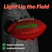 Thumbnail for GlowCity Glow in The Dark Football - Size 6 Light Up PU Ball for Teen Boys & Adults - Cool Sports Gift for Night Outdoor Games - Birthday Gifts Ideas for Teen Boys Teenager Ages 12 13 14 15 16 17 18