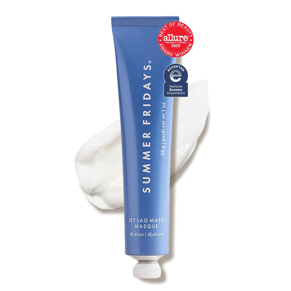 Summer Fridays Jet Lag Mask Mini - Hydrating Face Moisturizer + Mask - Enriched with Hyaluronic Acid, Niacinamide, Glycerin + Antioxidants Helps Nourish Skin for a Renewed + Radiant Complexion (1 Oz)