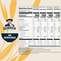 Thumbnail for Quaker Instant Oatmeal, 4 Flavor Variety Pack, Individual Packets, 48 Count