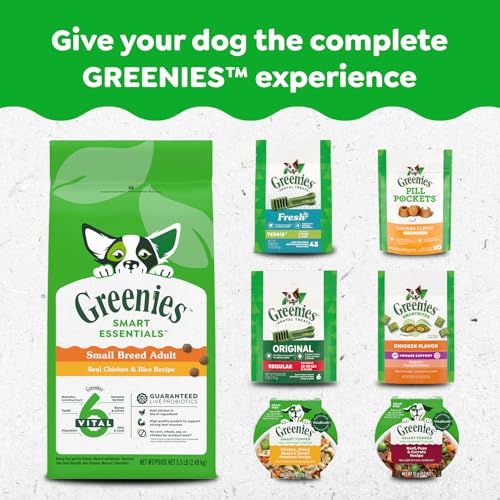 Greenies Veterinarian-Recommended Adult Natural Dental Dog Treats Regular Size, Dog Dental Chews, Original Flavor, 27 oz. Pack, 27 Count
