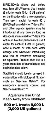Thumbnail for Seachem Stability Fish Tank Stabilizer - For Freshwater and Marine Aquariums, 16.9 Fl Oz (Pack of 1)