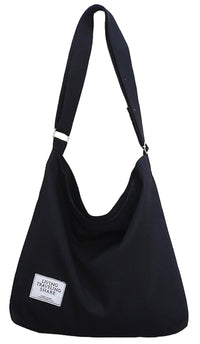 Thumbnail for Covelin Women's Retro Large Size Canvas Shoulder Bag Hobo Crossbody Handbag Casual Tote Black