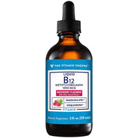 Thumbnail for The Vitamin Shoppe Liquid B12 Methylcobalamin 1000 MCG - Energy Production | Raspberry Flavor Drops | 2 oz | Fast Absorption
