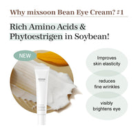 Thumbnail for mixsoon Bean Eye cream Moisturizer With Mild Soothing Beans Korean Skin Care 0.67 fl. oz. / 20ml