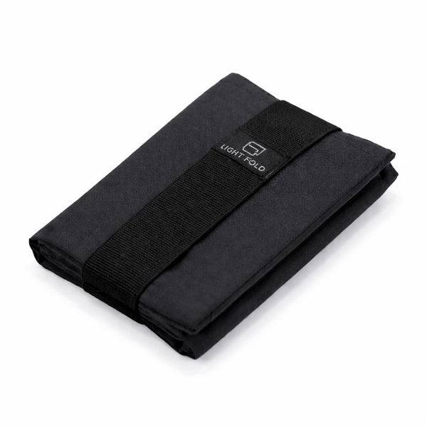 LIGHT FOLD Ultra Slim Tri-Fold Wallet with RFID Blocking, Lightweight Minimalist Men’s Wallet with Elastic Band, Waterproof Durable Nylon Fabric, Slim Front Pocket Card Holder Fits 12 Cards & Cash