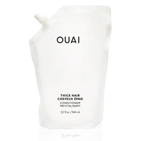 Thumbnail for OUAI Thick Hair Conditioner Refill - Moisturizing Conditioner for Dry, Frizzy Hair - Keratin, Marshmallow Root, Shea Butter and Avocado Oil - Paraben, Phthalate and Sulfate Free Hair Care (32 Oz)