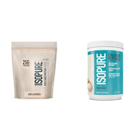 Thumbnail for Bundle of Isopure Unflavored Whey Protein Isolate, 25g Protein, Zero Carb, 16 Servings, 1 Pound (Packaging May Vary) + Collagen Peptides Powder, 14 Servings, Unflavored, with Vitamin C, with Biotin
