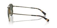 Thumbnail for COACH Men's HC7164 Aviator Sunglasses, Antique Gold/Tokyo Tortoise/Green Solid, 59 mm