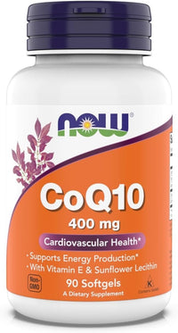 Thumbnail for NOW Foods Supplements, CoQ10 400 mg, Pharmaceutical Grade, All-Trans Form Produced by Fermentation, 90 Softgels