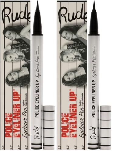 RUDE - Police Eyeliner Up Eyeliner Pen - Bail Bond (Black) (Pack of 2)