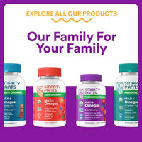 Thumbnail for SmartyPants Toddler Multivitamin Gummies, Omega 3 (DHA/EPA), Vitamins D3, C, Vitamin B12, B6, A, K & Zinc, Biotin, Gluten Free, Three Fruit Flavors, 60 Count (30 Day Supply)