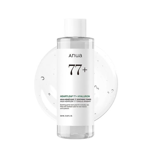 Anua Heartleaf 77 Soothing Toner, Moisturizing & Calming Facial Toner for Glass Skin, Hyaluronic Acid, Lightweight Hydration for Sensitive Skin, Redness Relief, Korean Skincare, 8.45 fl.oz