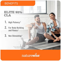 Thumbnail for NatureWise CLA 1300 - 95% Active Conjugated Linoleic Acid for Women and Men, Not Stimulating, Supports Weight & Fitness Goals - Non-GMO, Gluten Free - 180 Softgels[2-Month Supply]