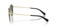 Thumbnail for COACH Sunglasses HC 7163 934687 Shiny Light Gold/Black Grey Solid Polyamide St
