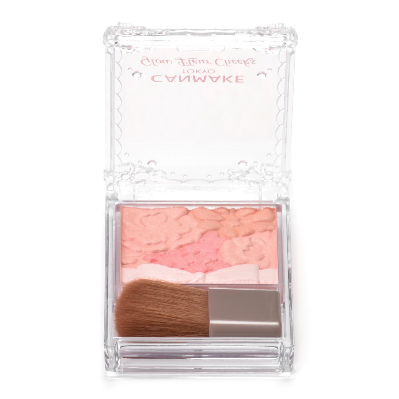 CANMAKE - Glow Fleur Cheeks - Long-Lasting Light Natural Blending Gentle Pearl Radiance - 0.20oz (5.7g) (01 Peach Fleur)