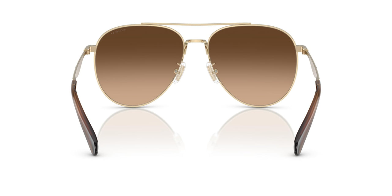 COACH Sunglasses HC 7169 900574 Shiny Light Gold/Brown Gradient Polyamide Stan