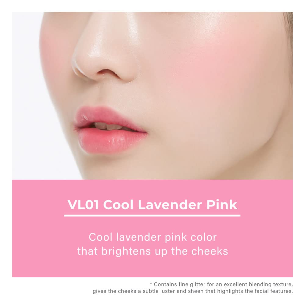 A'PIEU Juicy-Pang Jelly Blusher [VL01] – Soft Touch Blush for Cheek with Combined Cream & Powder Texture for Natural Dewy-Finish, No Fall-Out. 0.17 oz