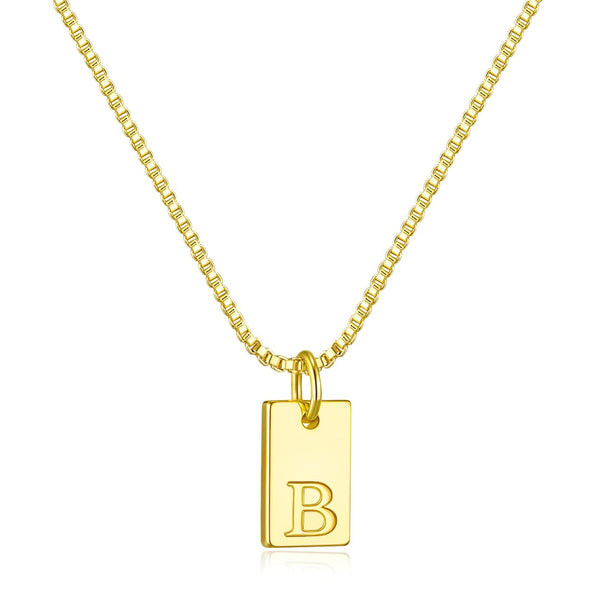 Initial Necklaces for Women 14K Gold Plated Letter Necklace Dainty Name Pendant Necklace Personalized Christmas Gifts for Women Trendy Gold Jewelry